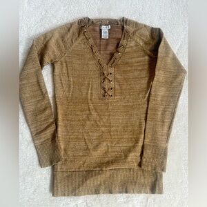Trendy Cache Gold metallic lite Sweater woman's Size S Fashion